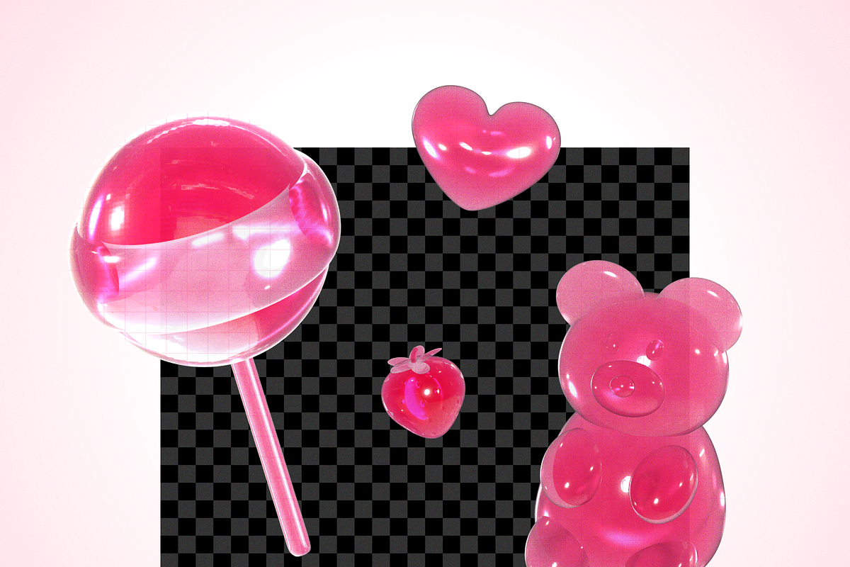 Y2K 3D Sweet Jelly Collection, an Object Graphic by JaoGam (Photo 4 of 8)