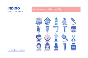 70 Hairdresser And Barber Shop Icons