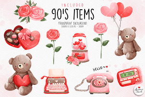 90's Valentines Clipart