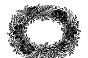 50 Elegant Floral Oval Mirror Frame, a Decorative Illustration by Amazin_art (Thumbnail 3 of 29)