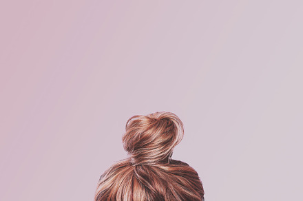 A view of the back of a woman's head