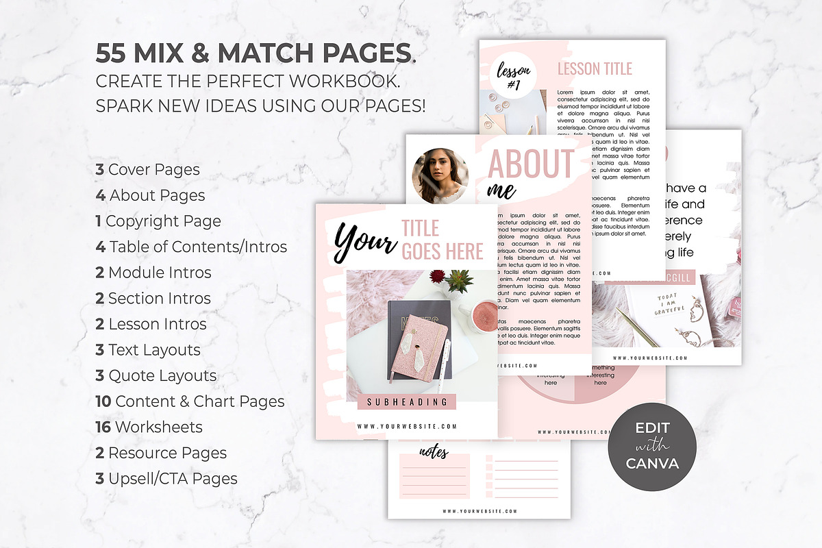 eCourse Workbook & Ebook for Canva, a Magazine Template by Thirty One Palms Studio (Photo 4 of 10)