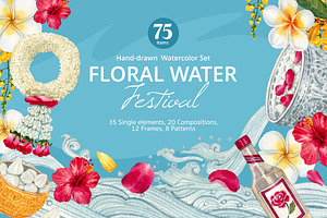 Floral Water Festival – Hand-Drawn