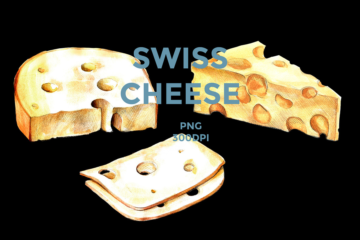 Swiss Cheese Illustrations, a Food Illustration by wedraw (Photo 1 of 4)