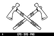 Set of traditional tomahawks, an Object Illustration by Vectorhight (Thumbnail 2 of 3)