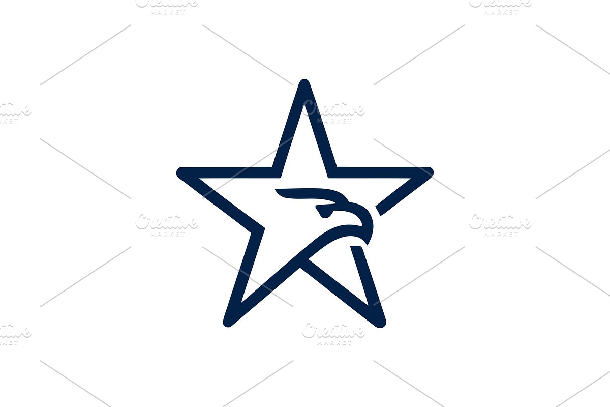 Eagle star vector graphic design