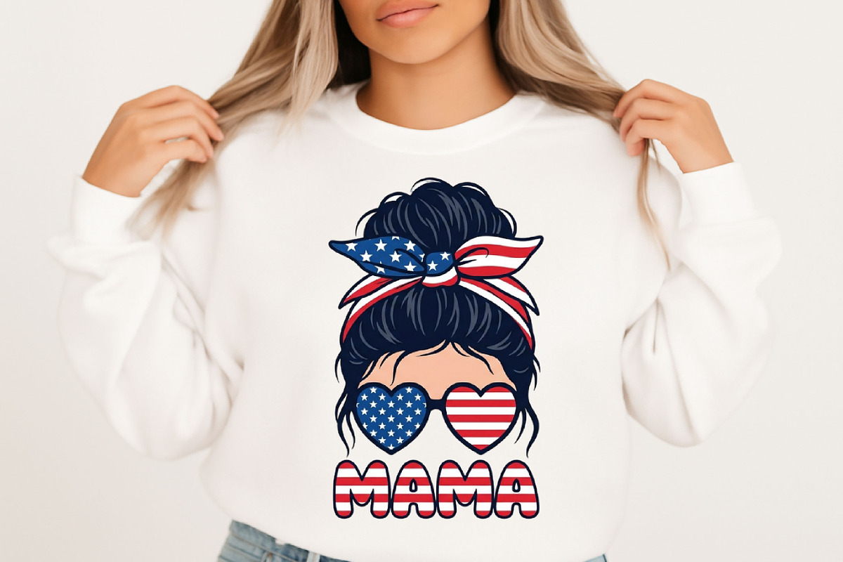 Patriotic mama 4th July PNG, an Illustration by Designking (Photo 2 of 6)