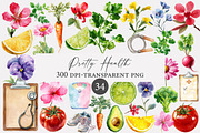 Watercolor Clipart  PRETTY HEALTH, an Illustration by Designworld (Thumbnail 1 of 4)