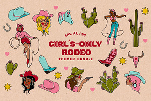 Girls-Only Rodeo: Western Graphics