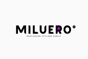 Miluero. Stylized Color OTF-SVF Font