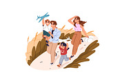 Families on summer vacation set, a Person Illustration by PaperTrident (Thumbnail 4 of 9)