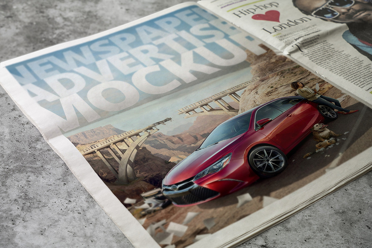 Newspaper Advertise Mockup v2, a Print Template by 2dsight (Photo 3 of 11)