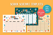School Schedule Printable Templates, a Stationery Template by AnnaViolet_store (Thumbnail 1 of 4)