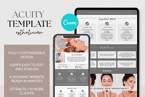 Acuity template esthetician