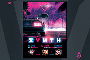 Synthwave Flyer v3 Cyberpunk 1980s, a Flyer Template by Storm Pixels (Thumbnail 2 of 2)