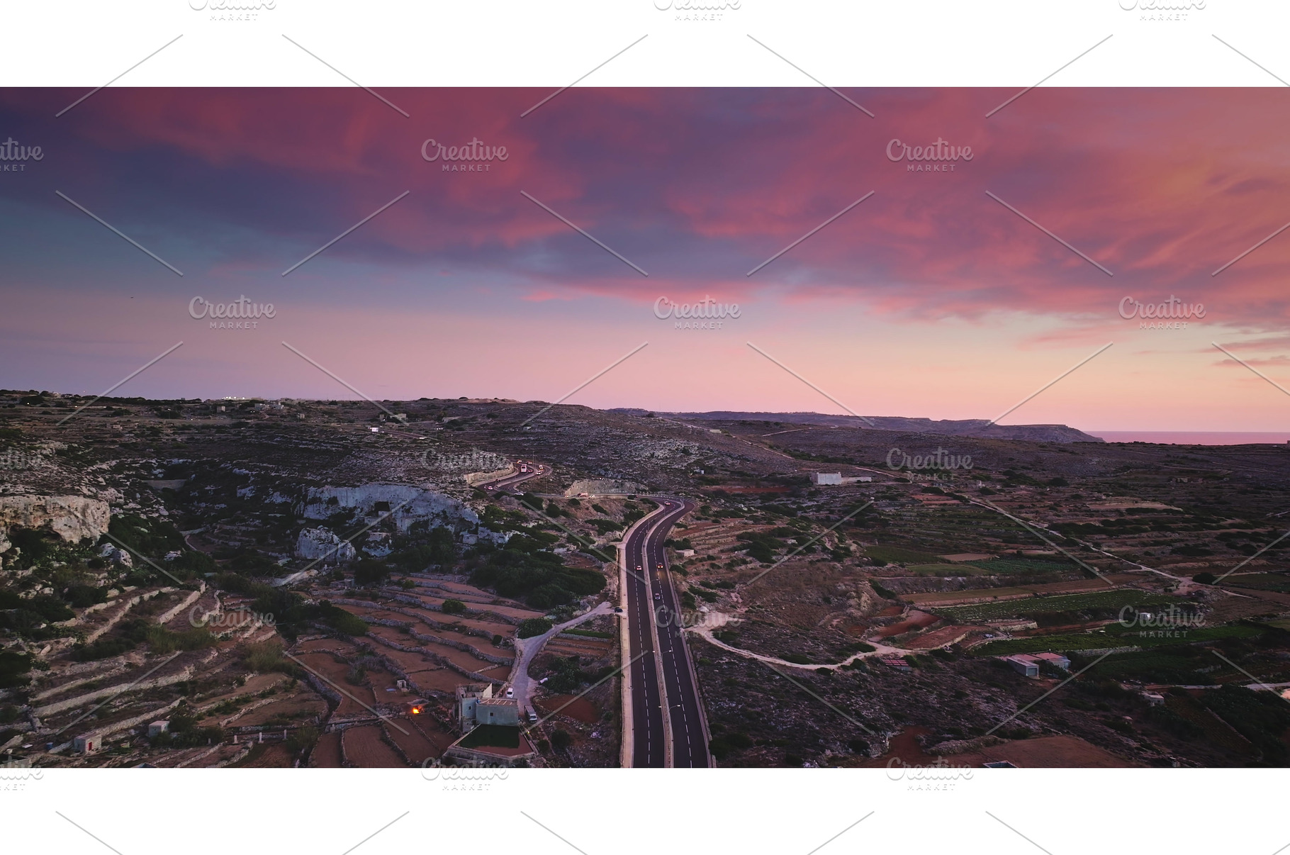 Highway crossing Malta island at, a Transportation Photo by Goinyk