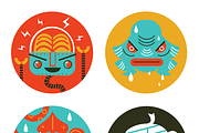 16 Vector Monster Objects, an Object Graphic by Derek Sullivan (Thumbnail 3 of 5)