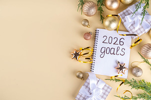 New Year goals List 2026, plan listing of new year beginnings go, a Holiday Photo by Rimma