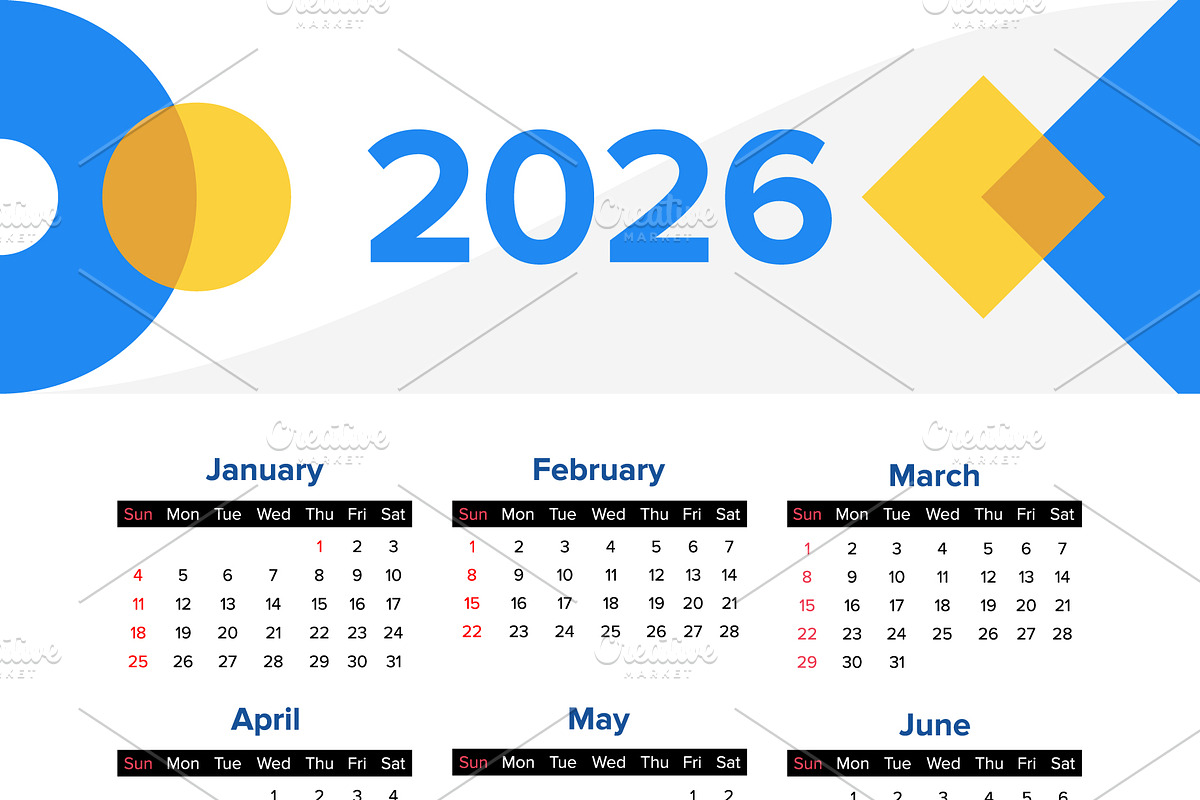 2026 Calendar Layout.