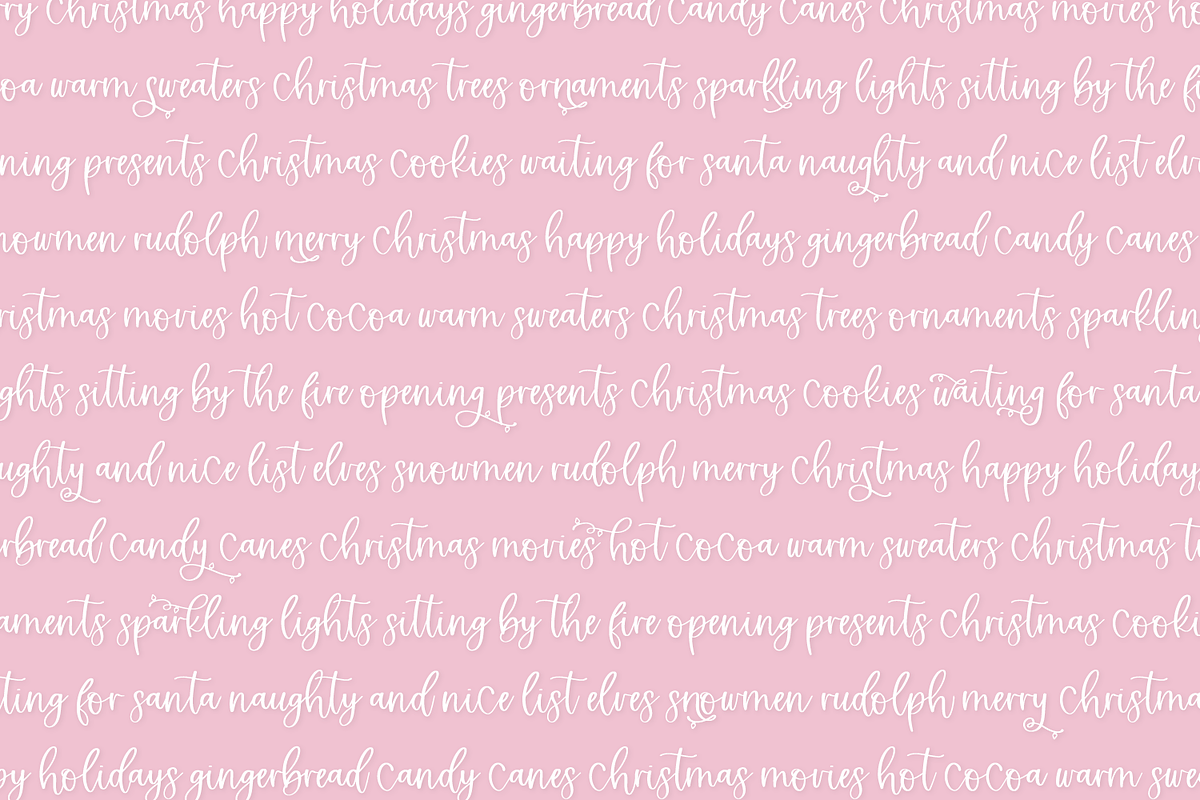 Christmas Cheer Script, a Handwritten Font by Beck McCormick (Photo 9 of 10)