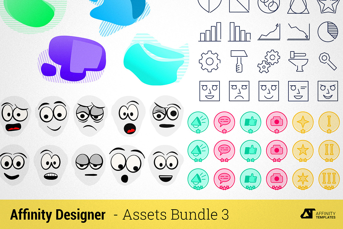 Affinity Designer Assets Bundle 3, a Decorative Illustration by Affinity Templates (Photo 3 of 13)
