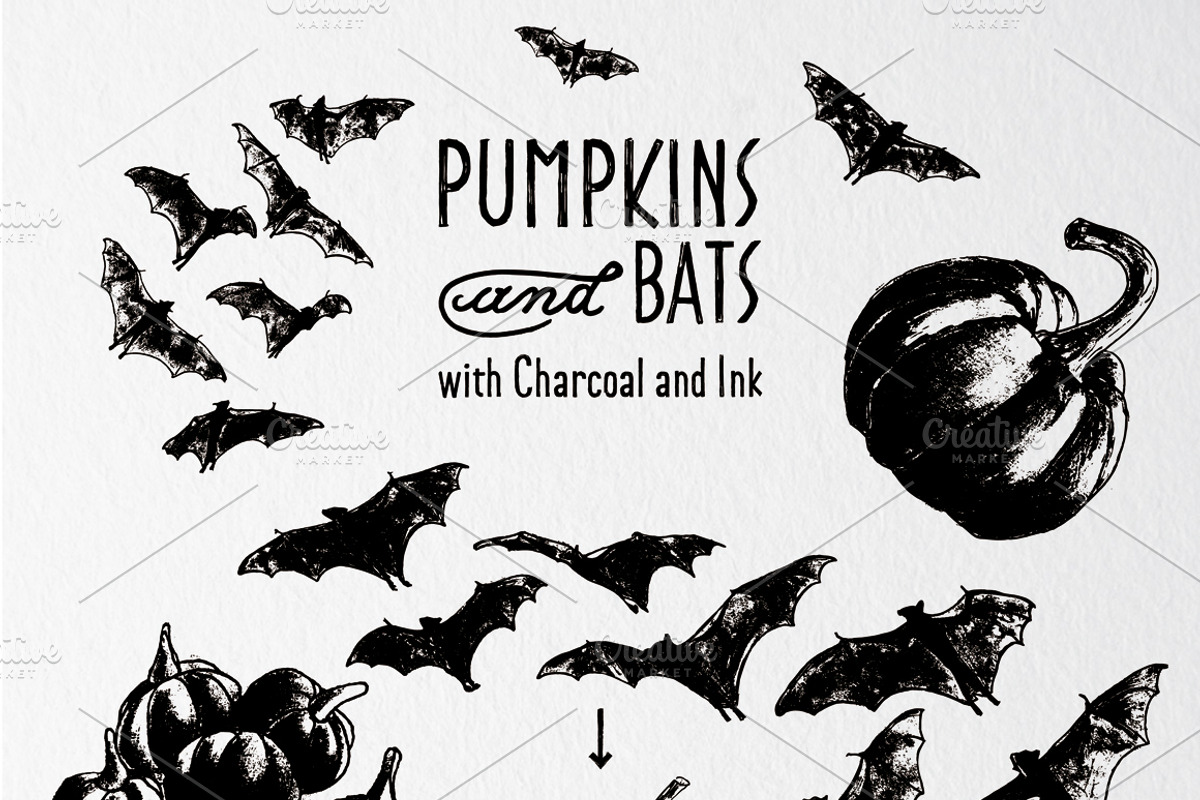 Pumpkins and Bats, an Illustration by Andrea Tardivo (Photo 4 of 4)