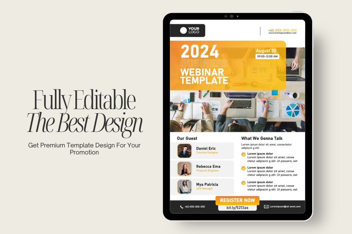 Business Webinar Flyer Template, a Flyer Template by ResumeFabs (Photo 3 of 3)