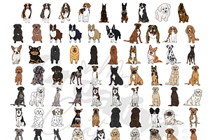 Dog Breeds Clipart Bundle, a Graphic by Mrs. Creative Creations