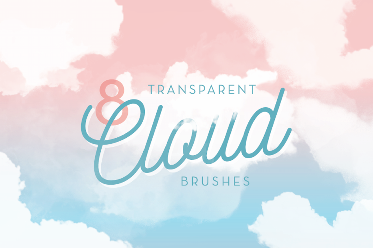 8 Transparent Cloud Brushes, a Brush Add-On by Studio Caro (Photo 1 of 3)