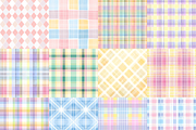 Pretty Easter Plaids Digital Paper, a Pattern Graphic by LA Design (Thumbnail 3 of 10)