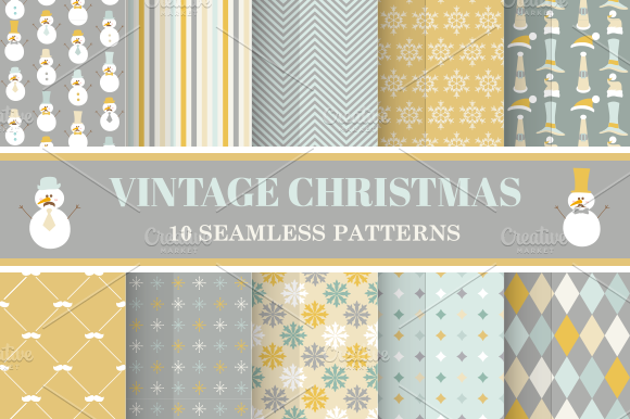 10 Vintage Christmas Backgrounds