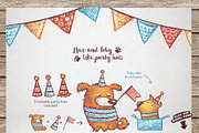 Birthday Party Collection, an Animal Illustration by Yeticrab (Thumbnail 2 of 7)