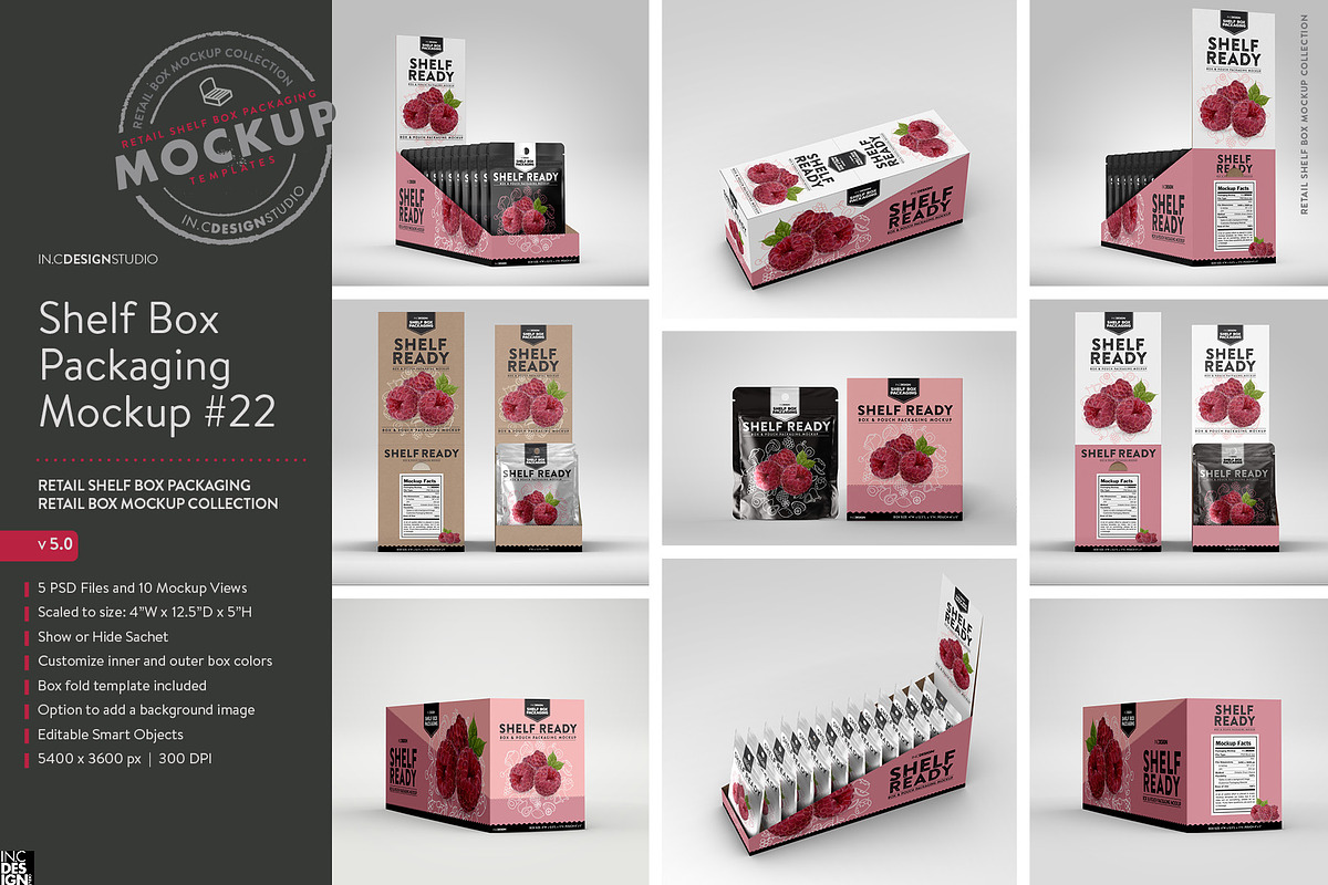 Retail Shelf Box 22 Packaging Mockup, a Packaging Mockup by INCDesign (Photo 11 of 11)