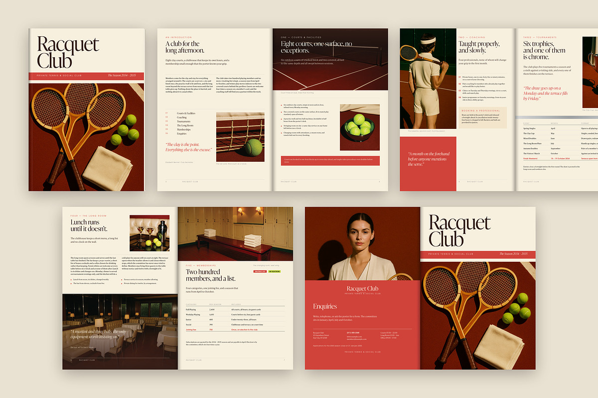Vintage Sport Club Brochure Template, a Brochure Template by BrandPacks (Photo 2 of 5)