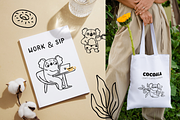 Mascot logo & coffee shop line art, a Graphic by Heartwarming Art (Thumbnail 7 of 12)