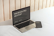 MacBook Pro and iPhone PSD Mockup, a Books & Magazine Mockup by Area Mockups (Thumbnail 1 of 3)