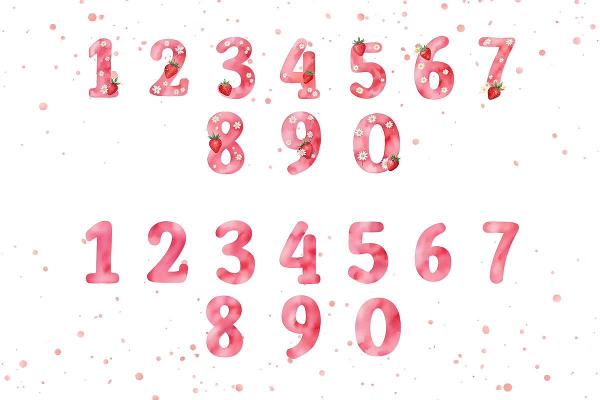 Watercolour Alphabet & Numbers, a Decorative Illustration by Coralcreations (Photo 3 of 4)