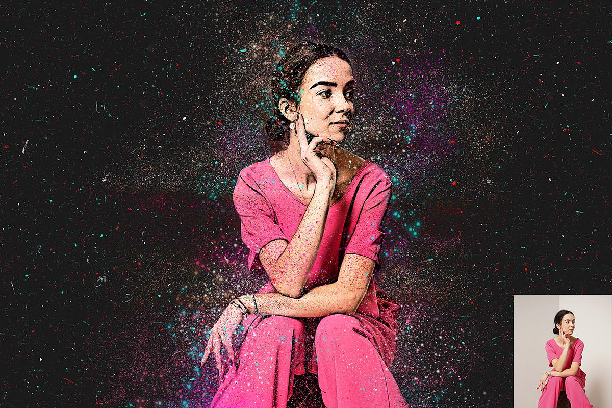 Grunge Spray Art Photoshop Action, an Action Add-On by Studio Retouch (Photo 16 of 18)