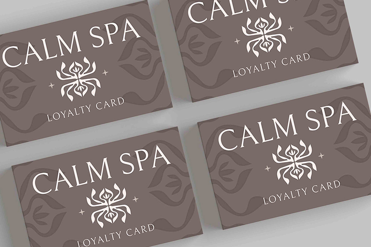 Brown Modern Spa Loyalty Card, a Business Card Template by Gumico Studio. (Photo 3 of 3)