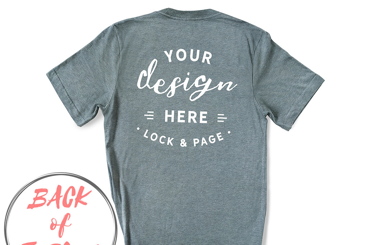 Back Of T-Shirt BC3001 Mockup Bundle, a Shirt Mockup by lock and page (Photo 75 of 88)