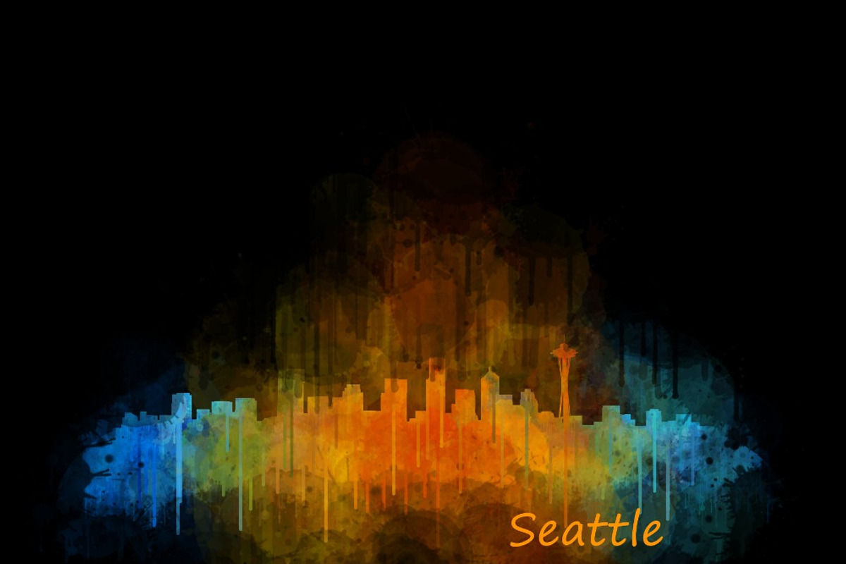 10xFiles Pack Seattle Skylines, an Illustration by HQPhoto Store (Photo 3 of 10)