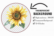 Sunflower Watercolor Clip Art, an Illustration by Libby Wishes (Thumbnail 5 of 6)