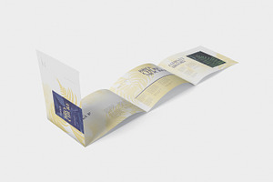 4-Fold Brochure Mockup - A4 Landscap