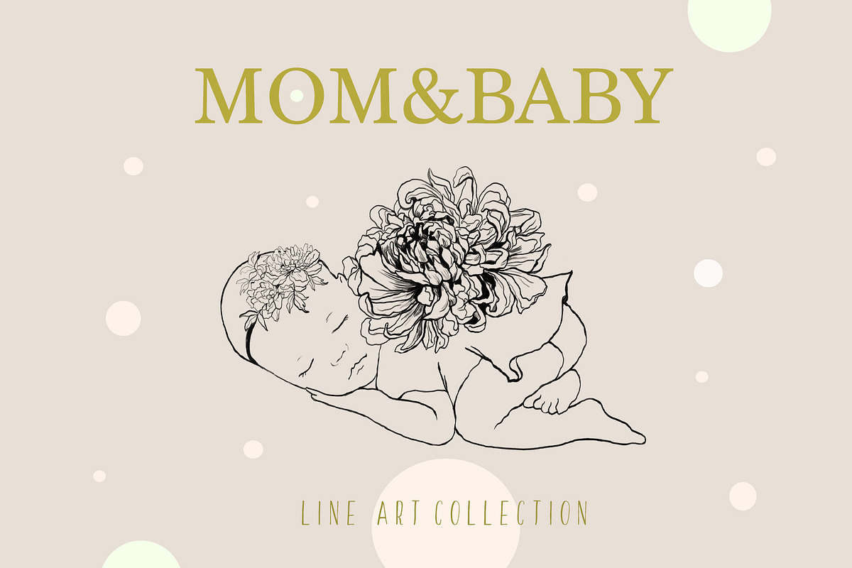 MOM&BABY line art collection, an Object Graphic by Natalia Tugova (Photo 1 of 7)