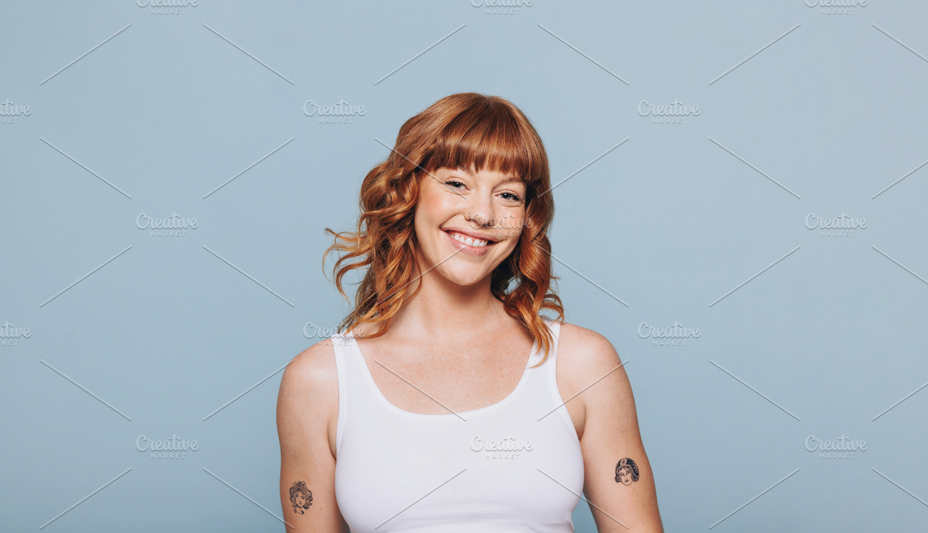 Portrait of a happy woman with ginger hair, a Person Photo by Jacob Lund