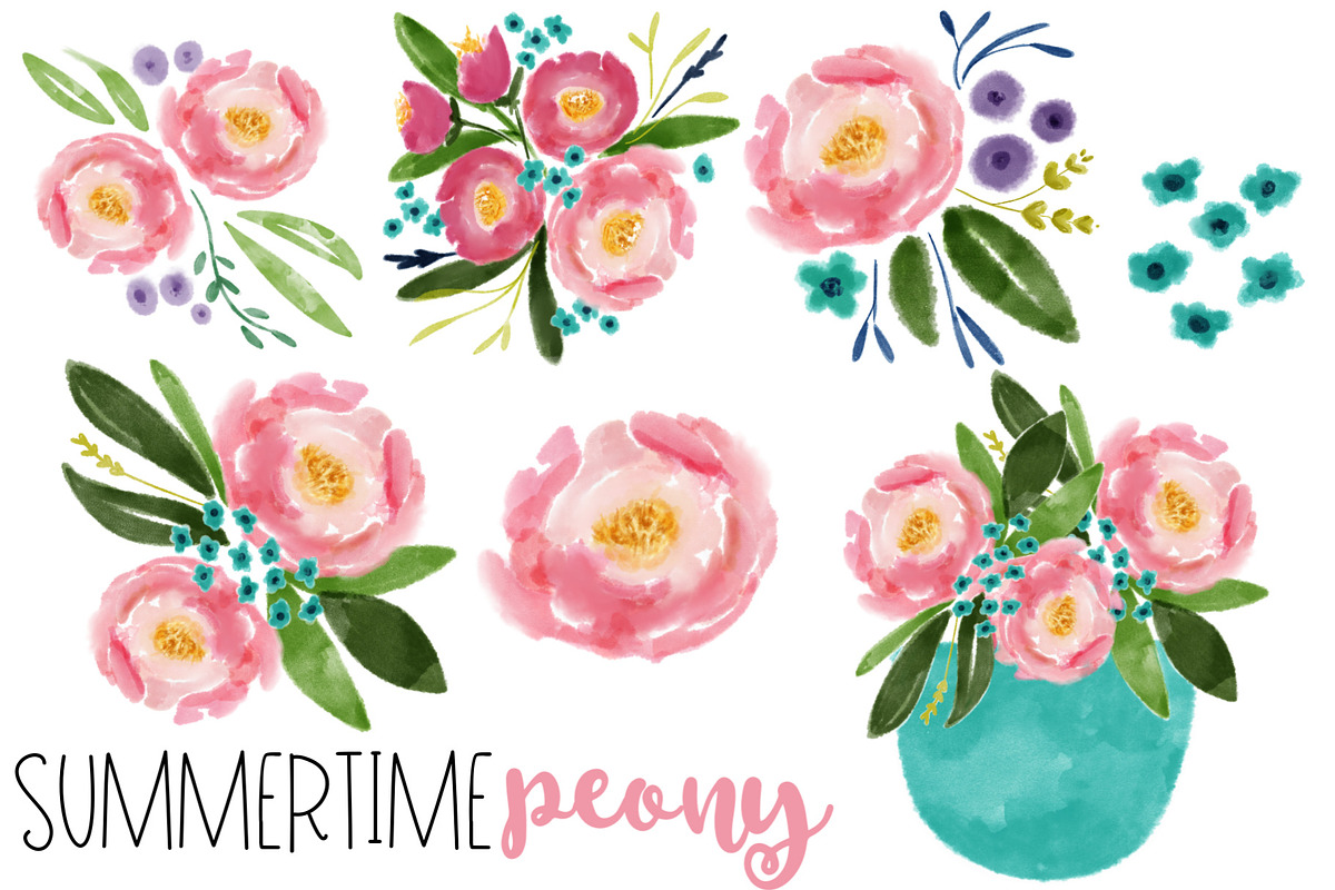 Summertime Peonies, an Illustration by Jande Summer (Photo 2 of 4)