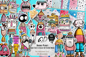 Doodle Planet: Funky creature Faces