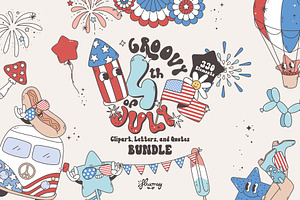 Groovy Retro 4th Of July Bundle