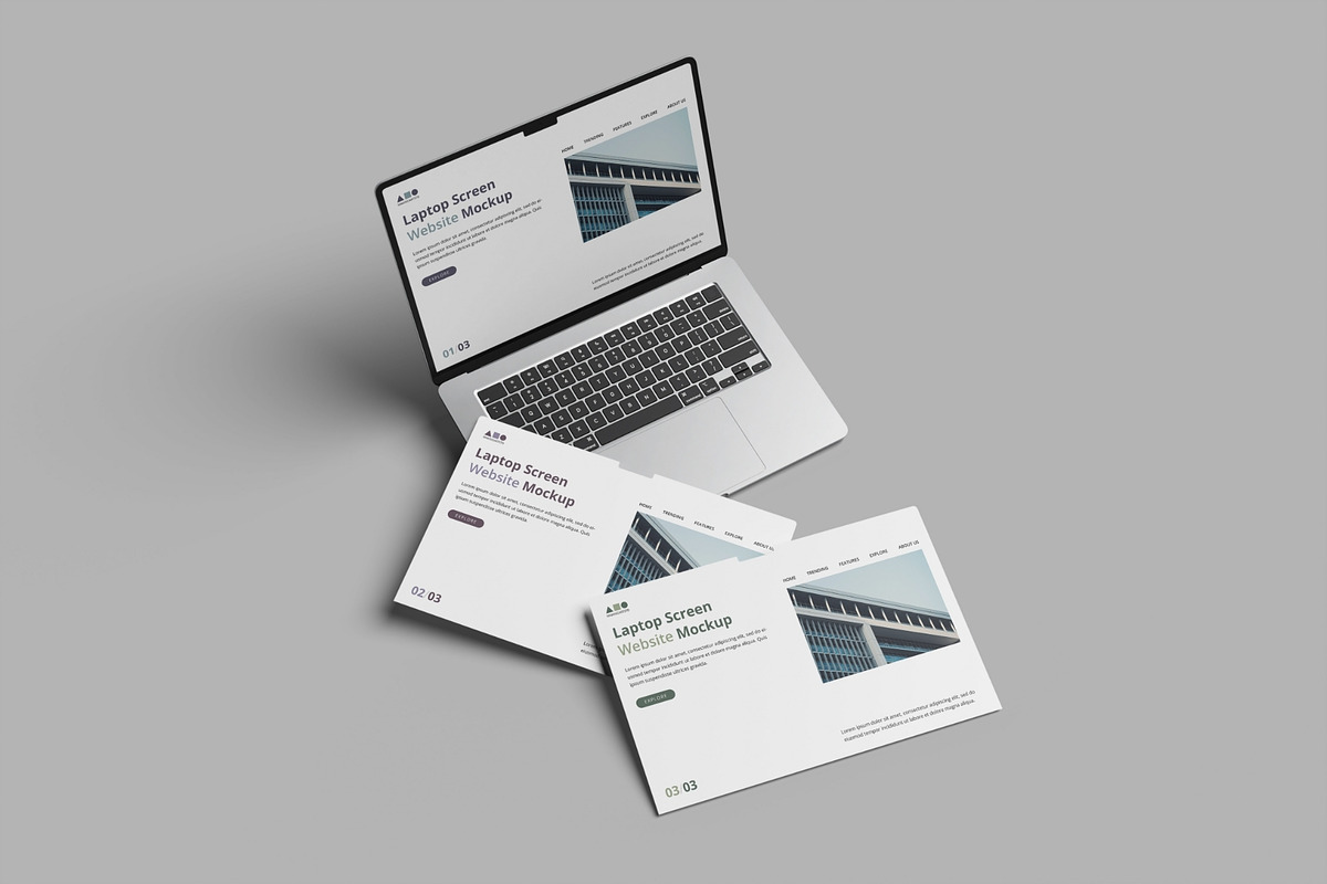 Laptop Screen Website Mockup PSD, a Mac Mockup by MA-KING_ART (Photo 2 of 5)