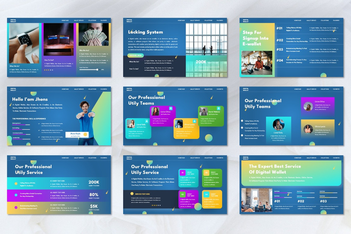 Utily - Digital Wallet Powerpoint, a Templates & Theme by Dhabee (Photo 4 of 8)